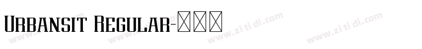 Urbansit Regular字体转换 Urbansit Regular字体转换